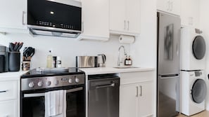 Fully equipped kitchen with modern appliances