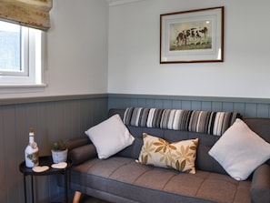 Living area | Meadows View Shepherd’s hut, Cockermouth