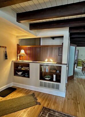 entry area with welcome binder