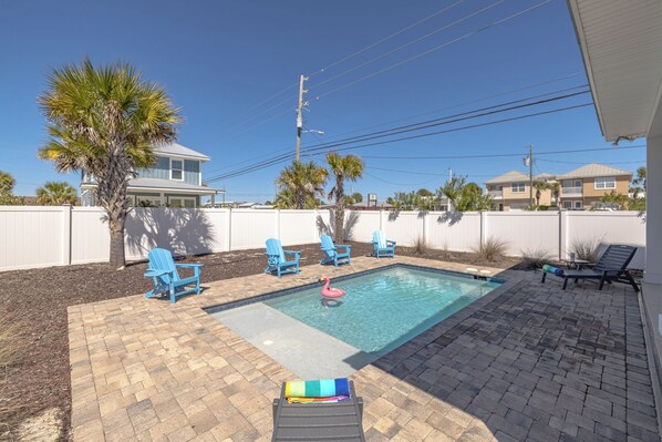 Welcome to The Beach House on Choctaw Street. This gorgeous 4-bedroom sleeps 12.