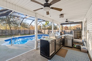 Relax by the Pool with Our Gourmet Outdoor Kitchen