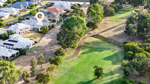Unbeatable location—Ninth Tee backs directly onto the fairway at Dunsborough Lakes Golf Club, with no rear fencing and endless views.