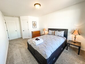 Get a great night's sleep with comfortable mattress, high quality linens, room-darkening shades