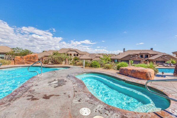 Community hot tub and pool
