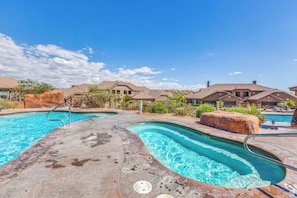 Community hot tub and pool