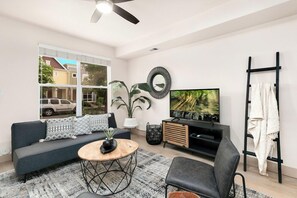 Unit C | Sunny Living Room with Smart TV