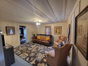 Enjoy the cozy fireplace and high speed internet