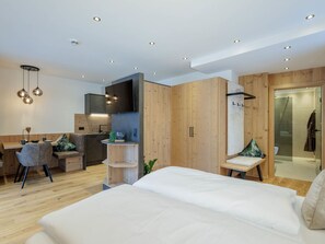 Interior Design, Holz, Möbel, Schlafzimmer, Flooring, Decke, Fussboden, Bett, Zimmer, Zuhause