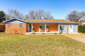 Property Exterior | Single-Story Home | Front Porch w/ Seating