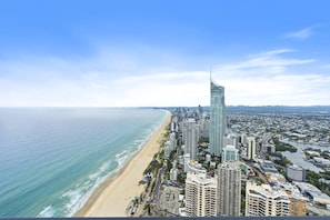 Glittering ocean view from the balcony