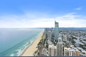 Glittering ocean view from the balcony