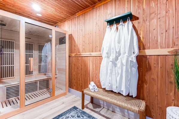 Relax after a long day in the Infrared Sauna Room!