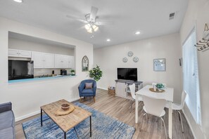 Living room with Roku TV