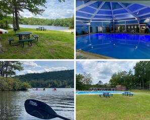 Lake and pool are open! ☀️🏖️ Whether you're swimming, kayaking, or relaxing by the water, your Pocono adventure starts here!