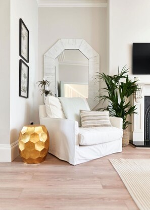 The living area at Driftwood House, Dorset
