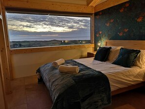 King size bed with amazing view out of the window