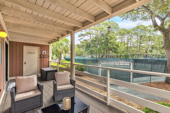 Private Patio Next to Tennis Courts!