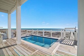 Private beachfront pool