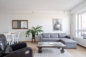 Apartment living room with bed sofa