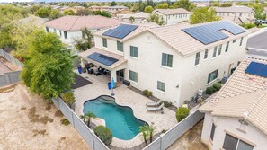 Backyard, Aerial View, Pool