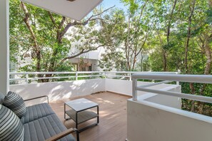 Step outside to your private patio oasis, perfect for morning coffee and tranquility.