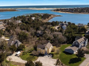 Distant views of the Atlantic from this modern home