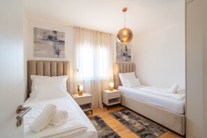 Spacious living area in Zadar penthouse with modern décor
