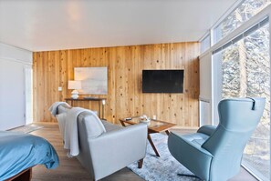 Comfortable living space with Smart TV