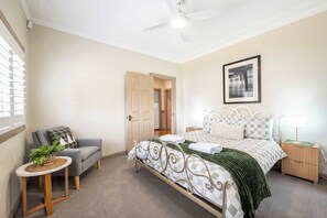 Bedroom 1 - Queen, WIR, Ensuite + Ceiling Fan