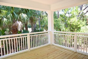 Spacious deck, outdoor furniture coming soon for relaxing views of the golf course