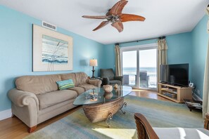 Comfortable furniture to relax, watch tv or listen to the surf