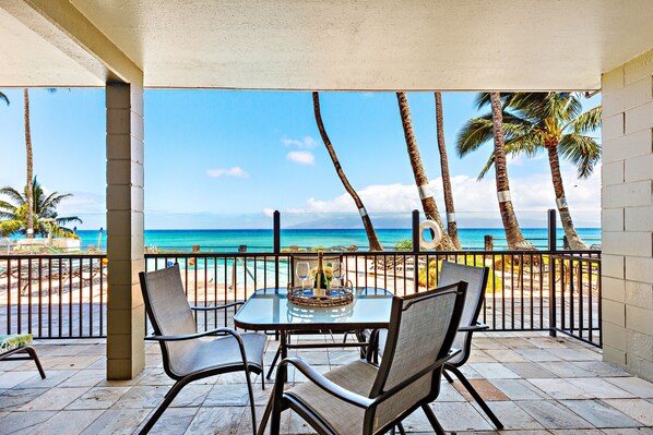 Generous lanai space
