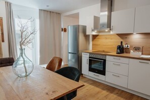 Kitchen and dining area
