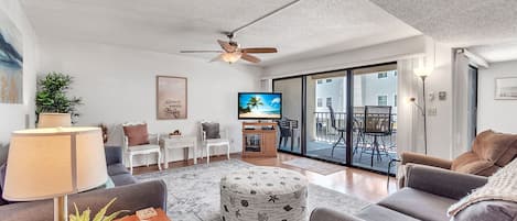Living Room with Balcony Access