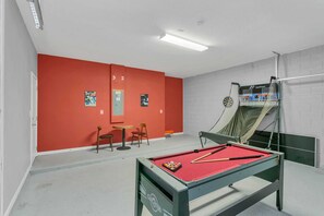 Garage-turned-games-room