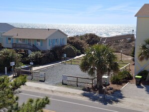 View from upper deck - beach access - golf cart parking
