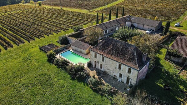 Aerial shot of the property.