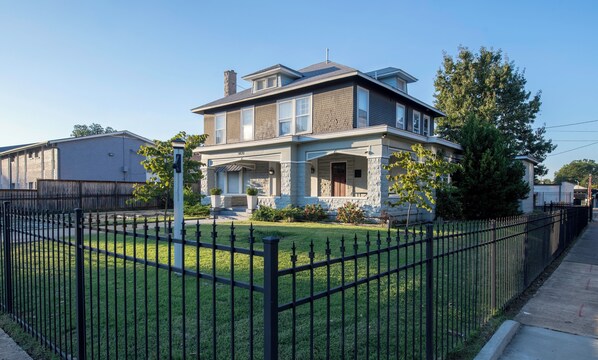 Front of gated property