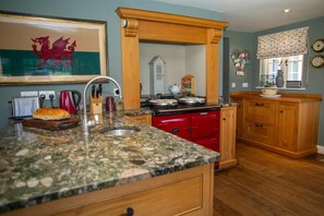 Kitchen with reg Aga