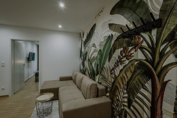 The modern and spacious living room