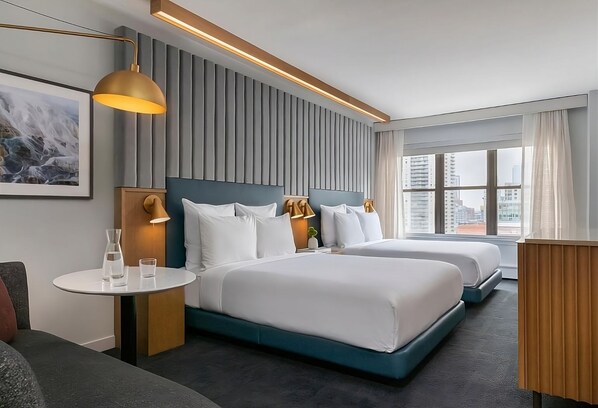 Unit with 2 Double beds. Exact unit will be assigned upon arrival. Views, colors and decor may vary.