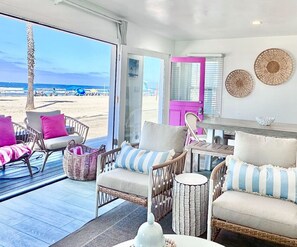 "Breathtaking ocean views from your private beachfront deck – direct access to Oceanside's widest sandy beach."