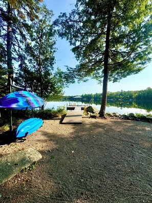 Canoe, adult and child kayaks, paddle board and lifejackets provided. 