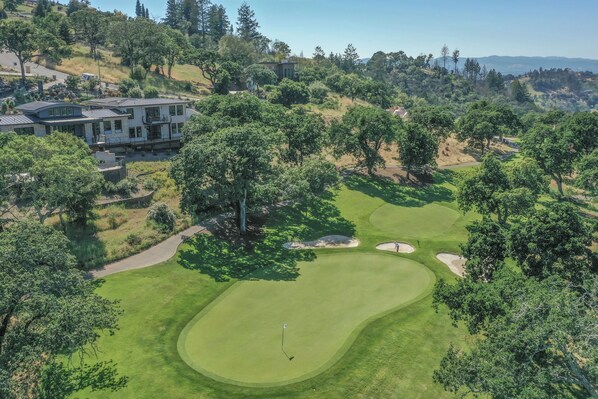 Home as seen across Fountaingrove Golf Course