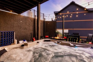 Soak in the hot tub after a day full of activities!
