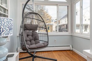 Egg Chair in Sunroom