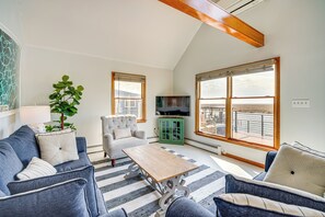 Living Room | 1st Floor | Full Sleeper Sofa | Central A/C & Heating
