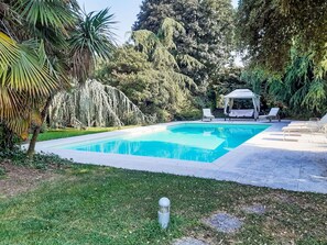 Piscine, Mobilier De Jardin, Composite, Ombre, Recours, Loisir, Eco Hôtel, Jardin, Aménagement Paysager, Cour