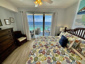 Gulf front primary bedroom