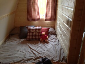 Double bed in Deluxe ensuite cabin